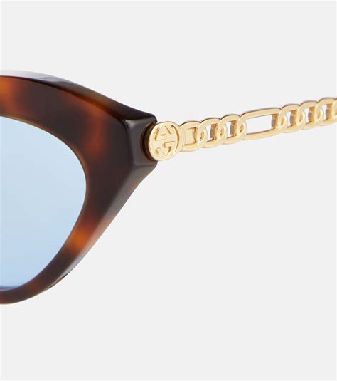 gucci tortoise cat eye sunglasses|Gucci cat eye sunglasses beige.